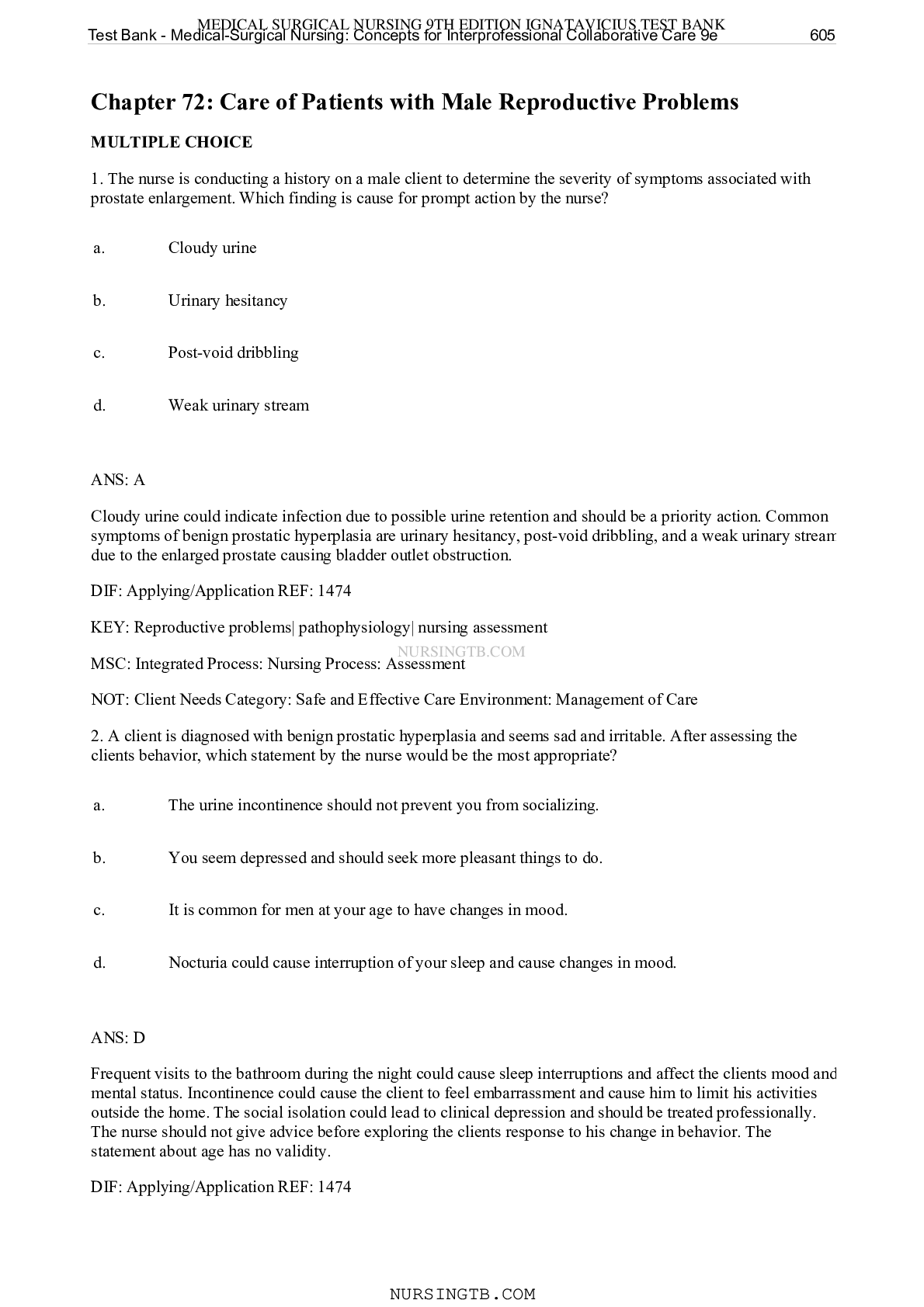 Preview image for Chapter 72: Care of Patients with Male Reproductive Problems